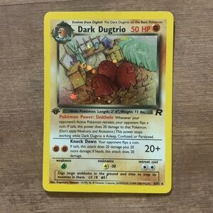 Dark Dugtrio 1st edition 6/82⭐️ROCKET HOLO